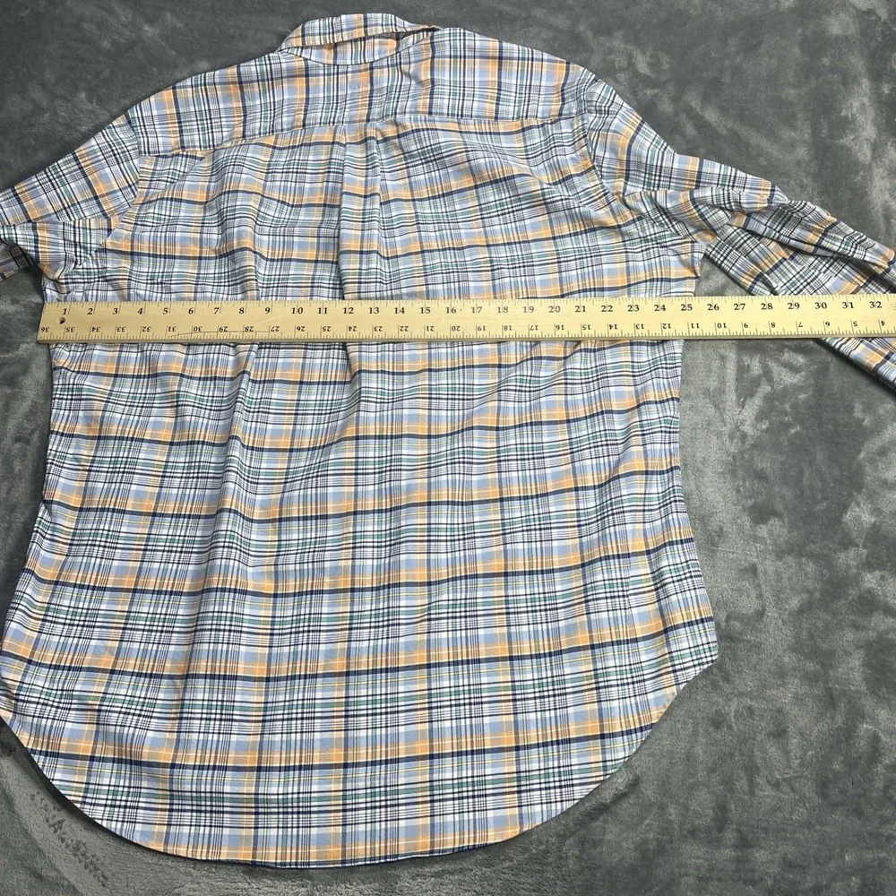 Polo Ralph Lauren Shirt XL Classic Fit Plaid Flesh Pony Oxford Long Sleeve Woven